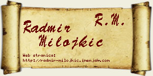 Radmir Milojkić vizit kartica